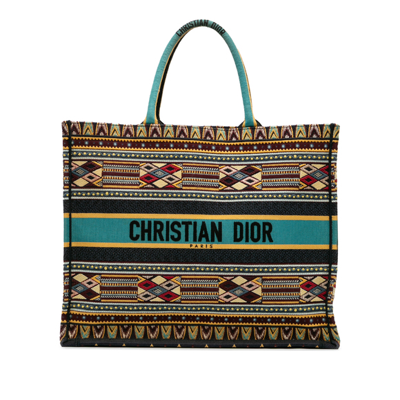 Pre-Loved Dior Large Embroidered Canvas Book Tote - Picture 1 of 10